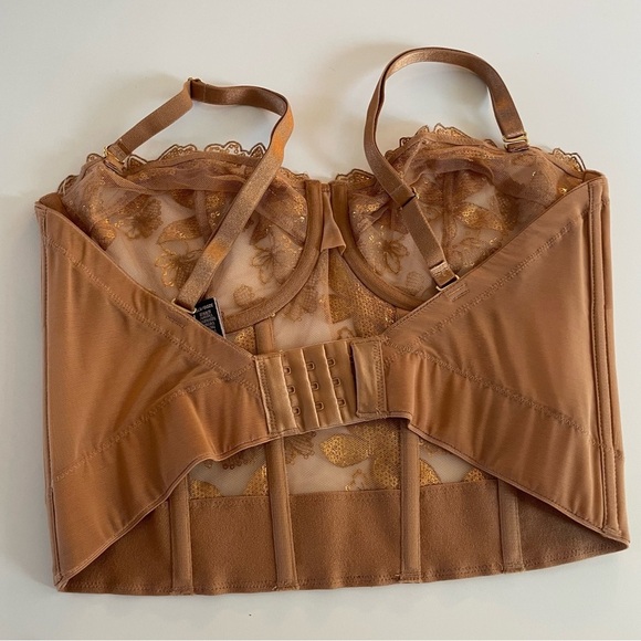 New! Victoria's Secret Sequin Ziggy Glam Floral Corset Bra 20020 - Picture 3 of 8